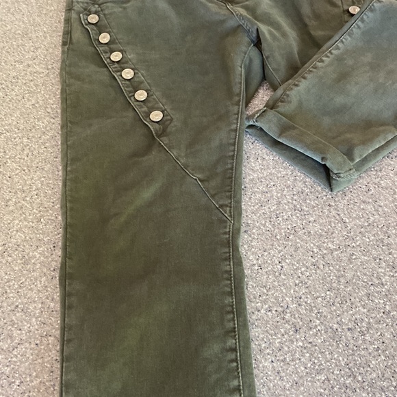 Army green stretchy pants. - Picture 2 of 5